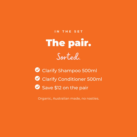 Clarify Organic Dog Shampoo & Conditioner Set: what is included in the set.