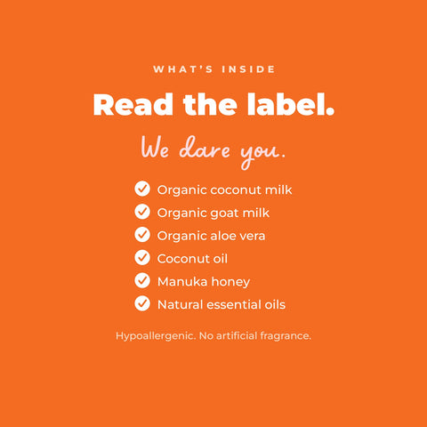 Sensitive Dog Shampoo, Manuka Honey: ingredient list. Read the label, we dare you.