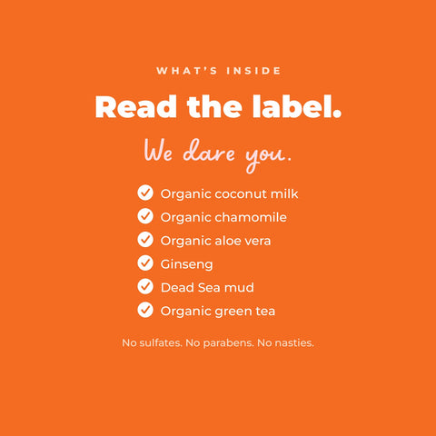 Nourish Natural Dog Shampoo: ingredient list. Read the label, we dare you.