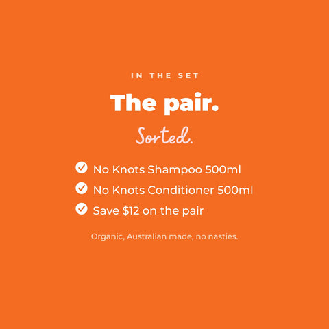 No Knots Dog Shampoo & Conditioner Set: what is included in the set.