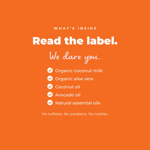 Clarify Organic Dog Shampoo: ingredient list. Read the label, we dare you.